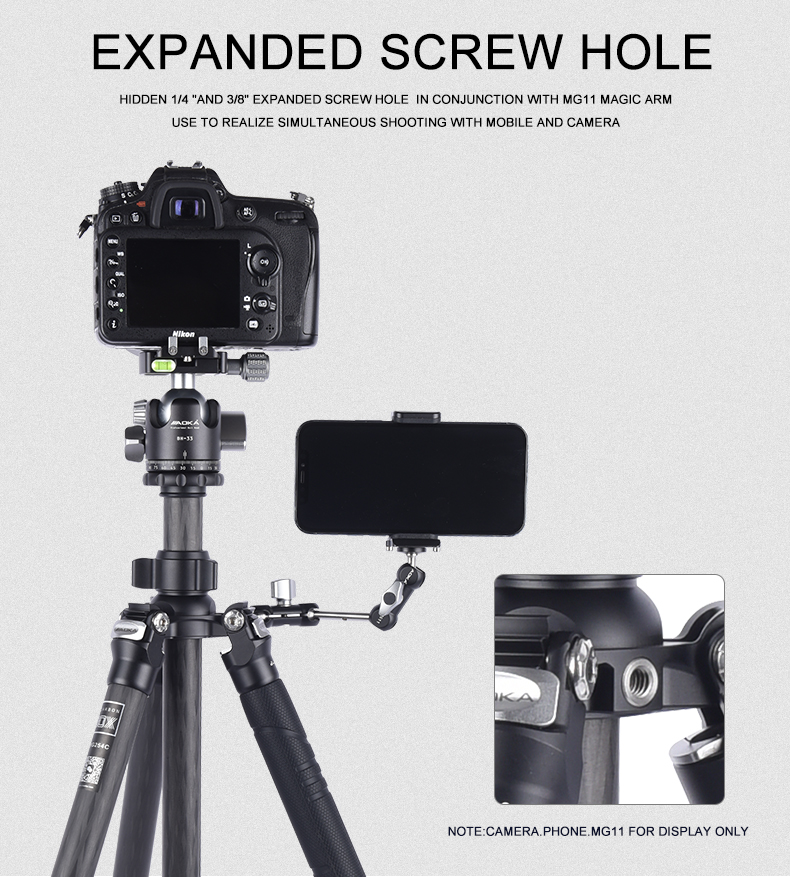 Professional outdoor travel carbon fiber tripod for camera (4)zy4