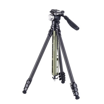 AOKA TS194C new center column compact lightweight travel carbon fiber tripod with buckle lock